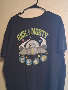 Mens Black Graphic XXL Rick And MORTY TEE 260794